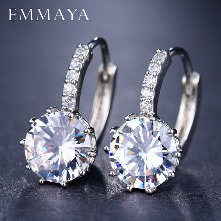 EMMAYA Fashion 10 Colors AAA CZ Element Stud Earrings For Women Wholesale Chea Factory Price