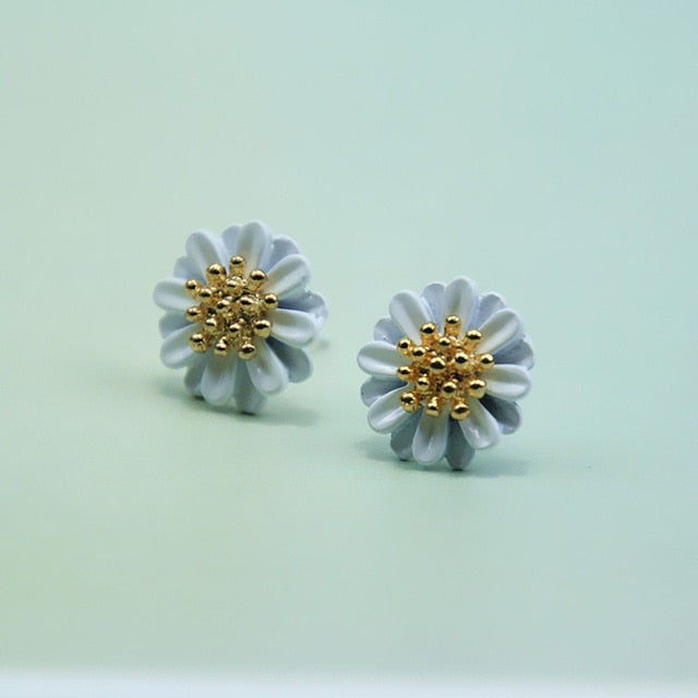 Korean Style Cute Flower Stud Earrings For Women 2018 New Fashion Sweet Earrings Femme Brinco Wholesale Jewelry