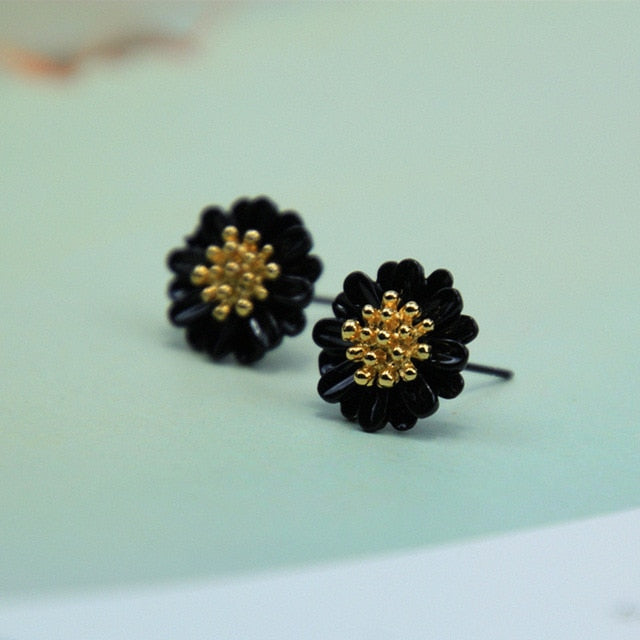 Korean Style Cute Flower Stud Earrings For Women 2018 New Fashion Sweet Earrings Femme Brinco Wholesale Jewelry