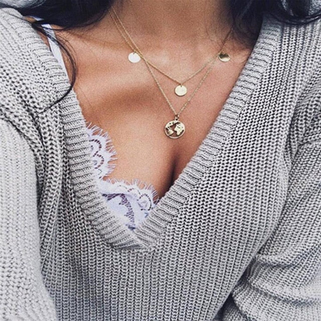 Fashion Alloy Women's Necklaces & Pendants choker necklace 2018 gold color crystal pendant necklace for women Gift wholesale