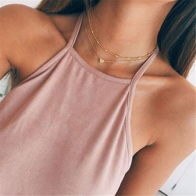 Fashion Alloy Women's Necklaces & Pendants choker necklace 2018 gold color crystal pendant necklace for women Gift wholesale