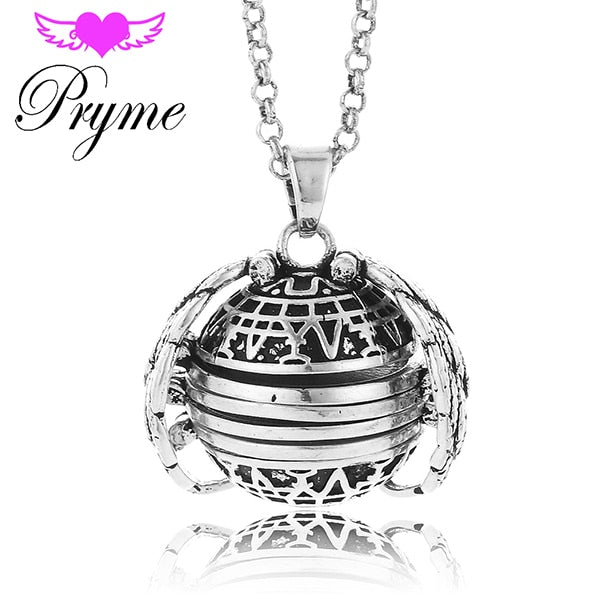 Magic Photo Pendant Memory Floating Locket Necklace Plated Angel Wings Flash Box Fashion Album Box Necklaces for Women